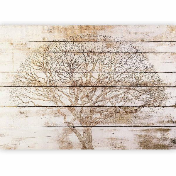 Wall Mural - Tree on Boards
