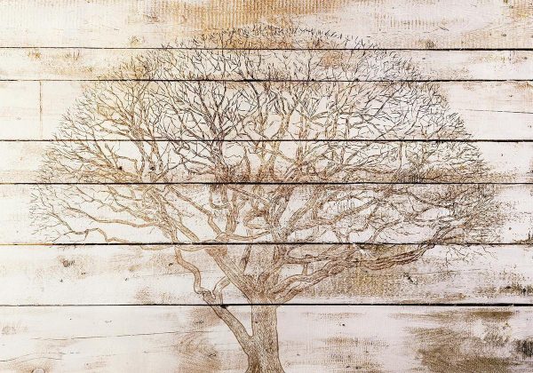 Wall Mural - Tree on Boards