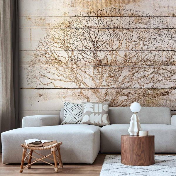 Wall Mural - Tree on Boards