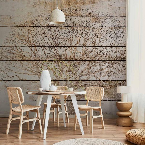 Wall Mural - Tree on Boards
