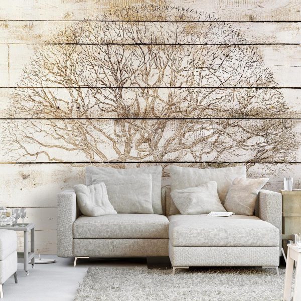 Wall Mural - Tree on Boards