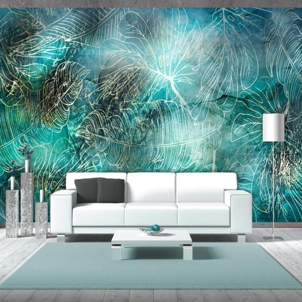 Wall Mural Wallpaper - Turquoise Vegetation - Image 3
