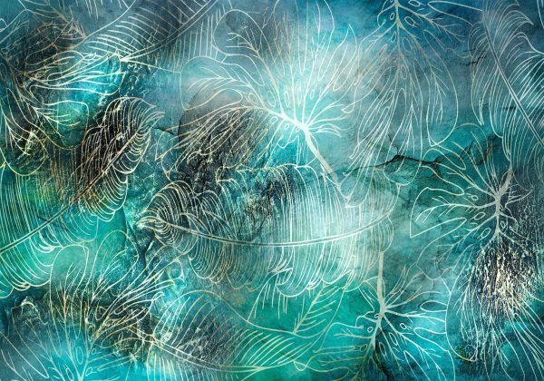Wall Mural Wallpaper - Turquoise Vegetation - Image 6