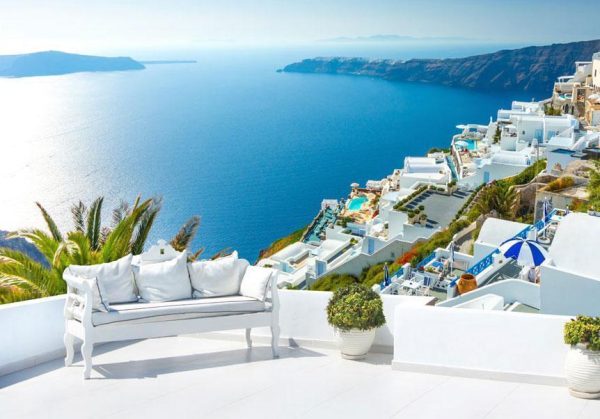 Wall Mural - View on Santorini