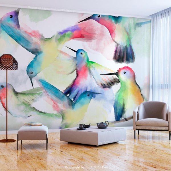 Wall Mural Wallpaper - Watercolor Birds - Image 3