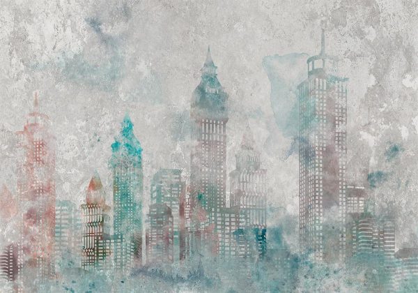 Wall Mural - Watercolour City