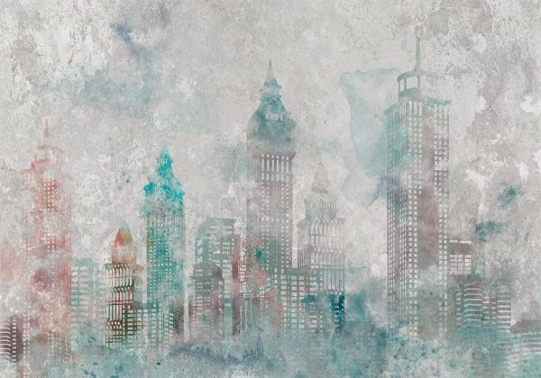 Wall Mural Wallpaper - Watercolour City - Image 6