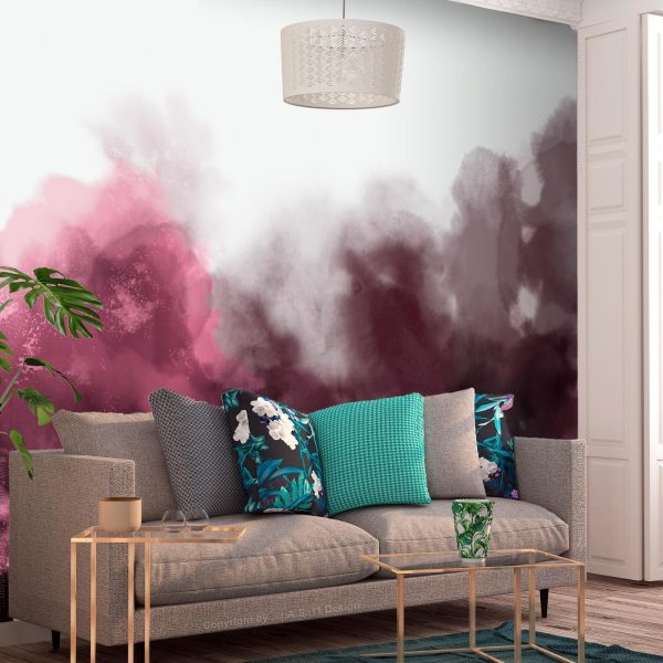 Wall Mural Wallpaper - Watercolour Variation - Red - Image 3