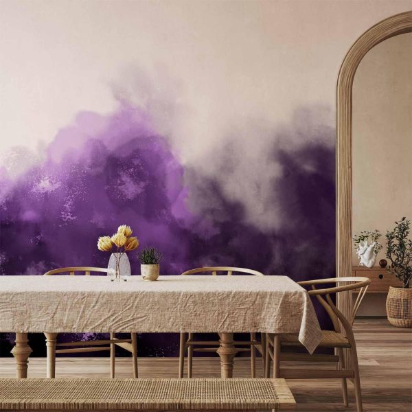 Wall Mural Wallpaper - Watercolour Variation - Violet - Image 2