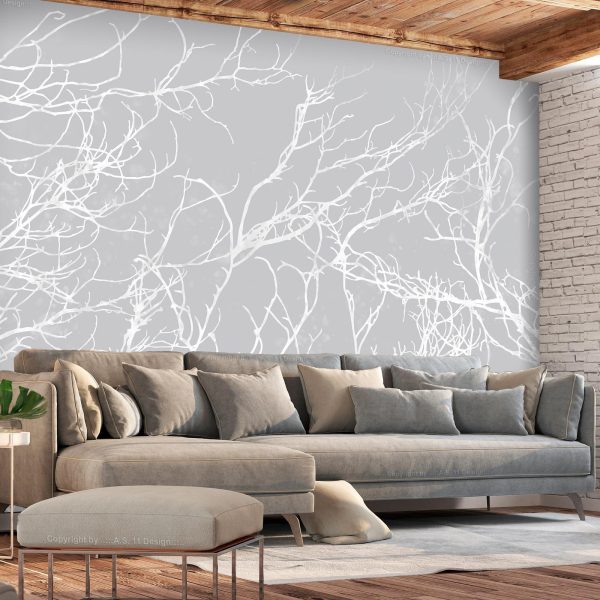 Wall Mural Wallpaper - White Trees - Image 3