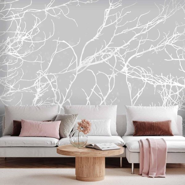 Wall Mural Wallpaper - White Trees