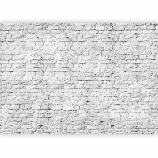 Wall Mural Wallpaper - White brick - Image 4