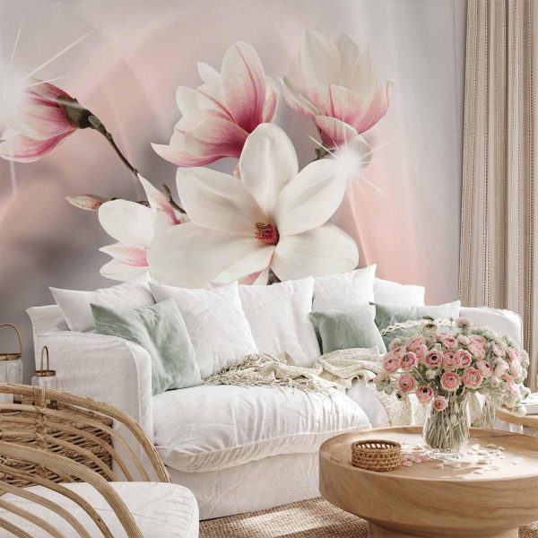 Wall Mural Wallpaper - White magnolias
