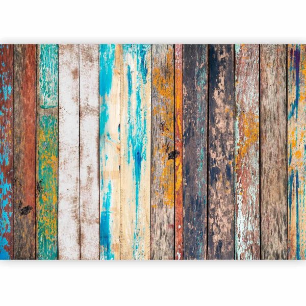 Wall Mural Wallpaper - Wooden Rainbow - Image 4