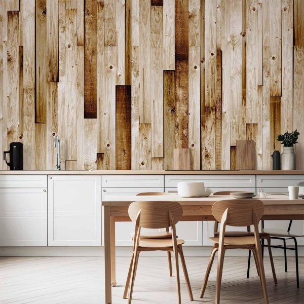 Wall Mural Wallpaper - Wooden boards - Image 2