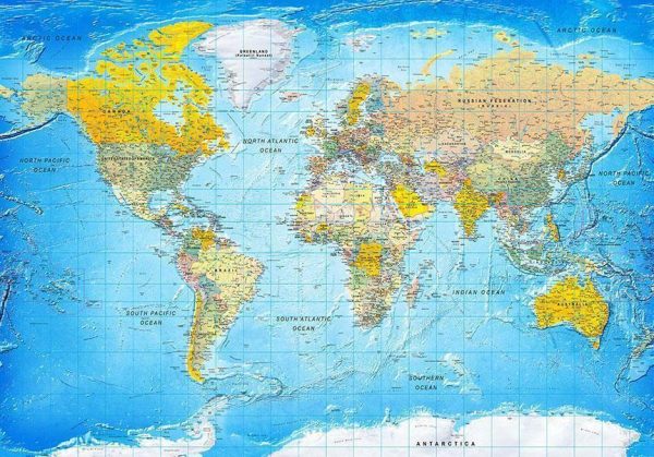 Wall Mural Wallpaper - World Classic Map - Image 6