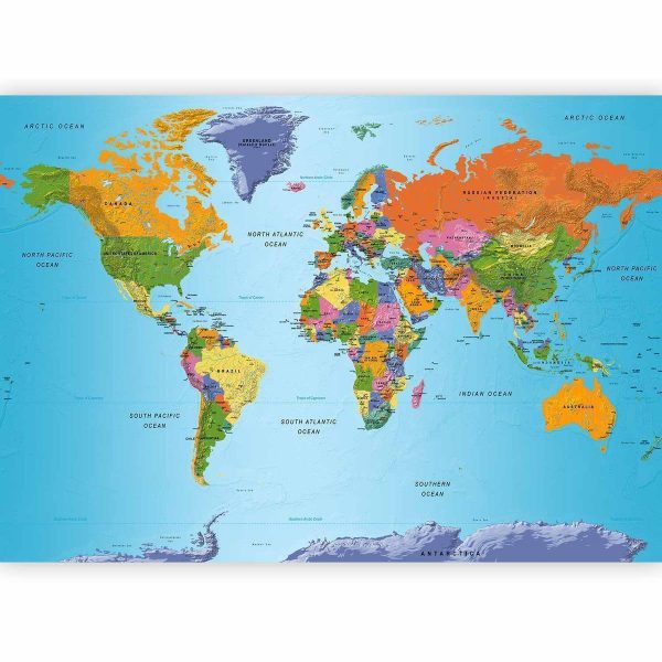 Wall Mural - World Map: Colourful Geography