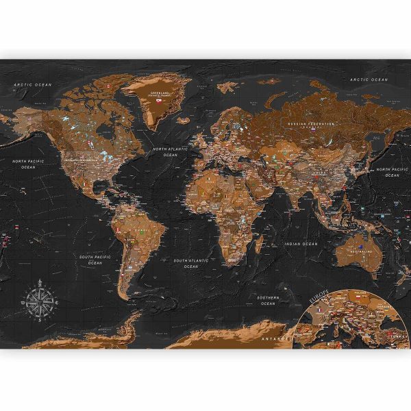 Wall Mural - World: Stylish Map
