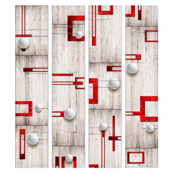 Wallpaper - Concrete red frames and white knobs - Image 3