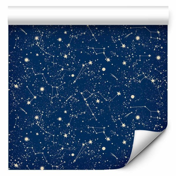 Wallpaper - Cosmic Inspirations - Pattern with Stars and Constellations on a Dark Background - Image 2
