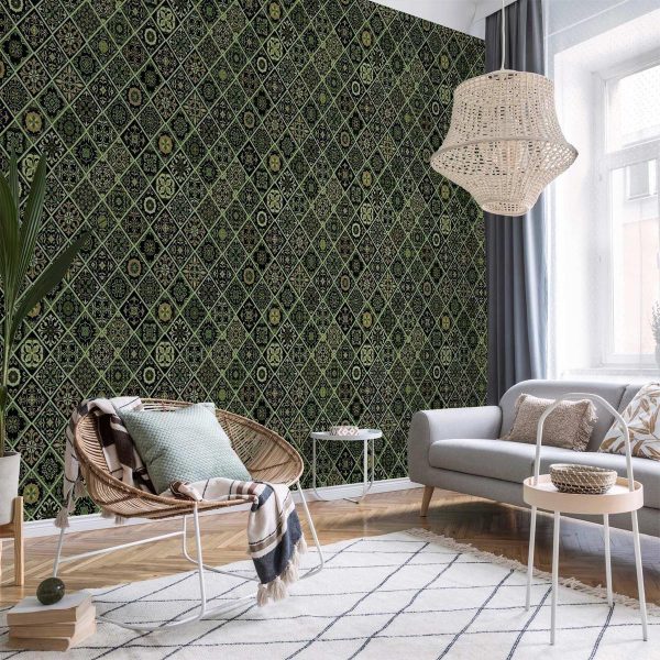 Wallpaper - Olive Mosaic