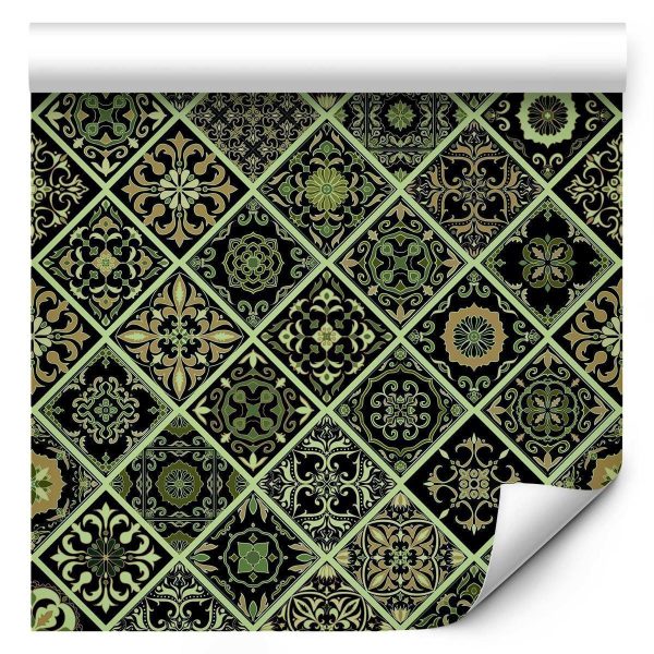 Wallpaper - Olive Mosaic