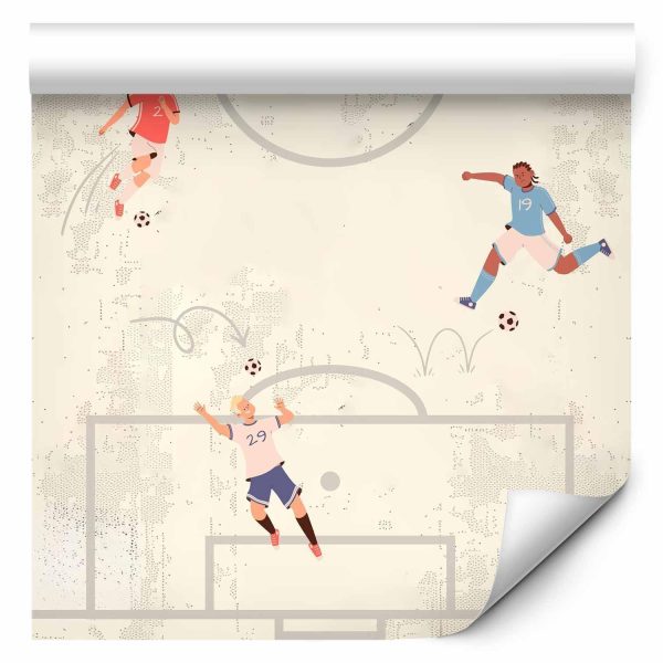 Wallpaper - Soccer Game - Illustration of soccer players in action on the field - Image 2