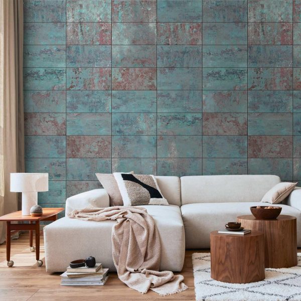 Wallpaper - Turquoise Concrete