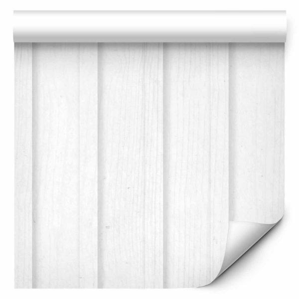 Wallpaper - Vertical Lines - White background with a delicate wood pattern vertically - Image 2